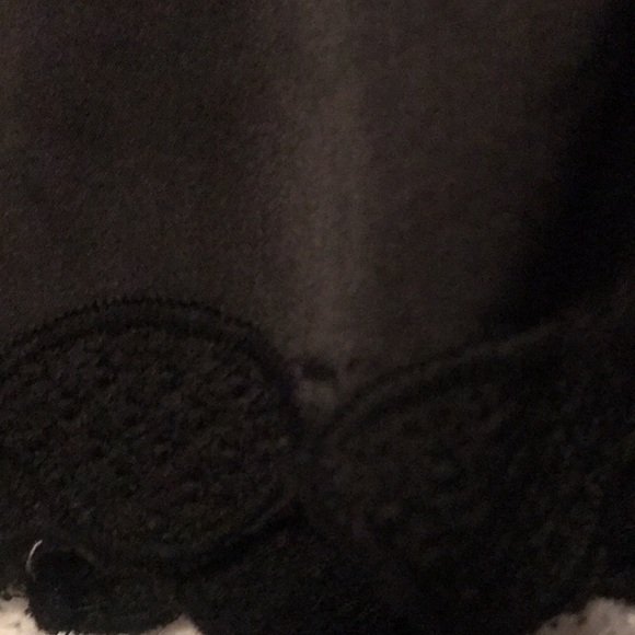 Silky Black Flower-Stitched Romper Dress - Picture 5 of 7